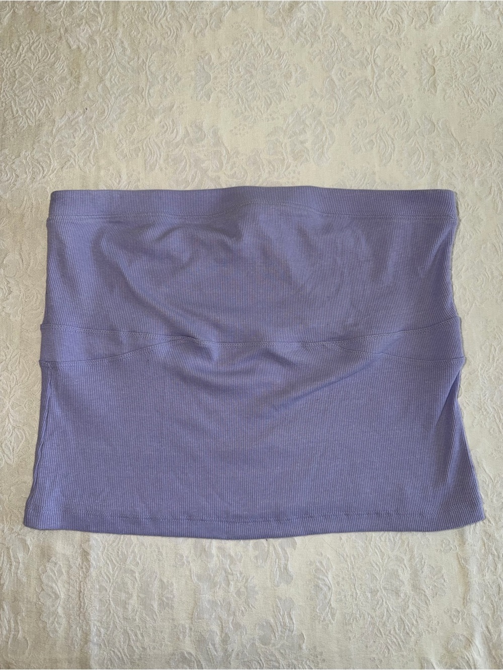 BDG Lilac Ribbed Strapless Tube Top